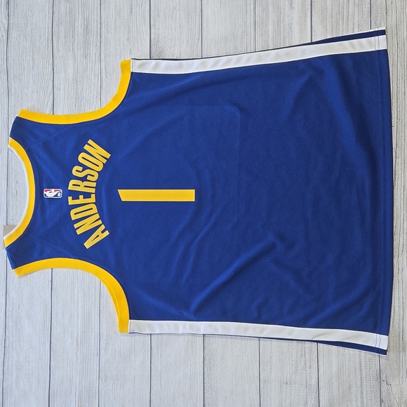 Nike Golden State Warriors Icon Edition Jersey Blue/White/Yellow Size XL NWT - Picture 2 of 12